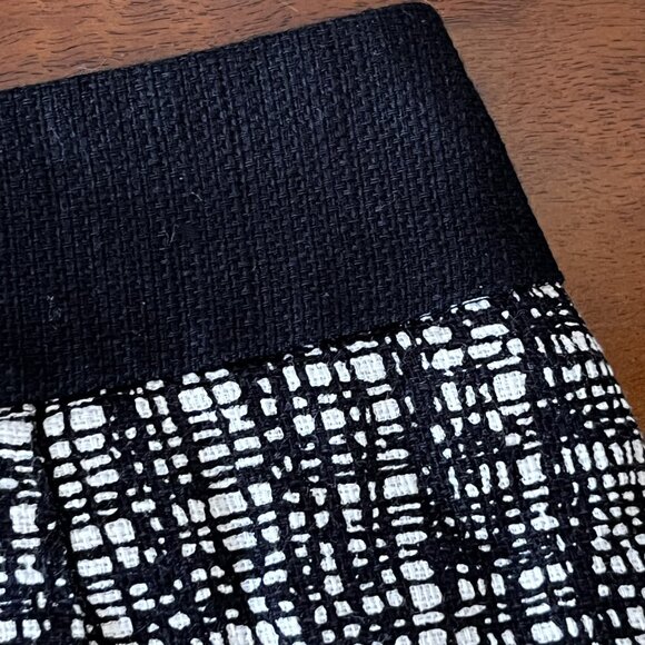 Halogen Nordstrom Straight Midi Pencil Skirt Black and White Cotton Lined Size 2 - Picture 7 of 13